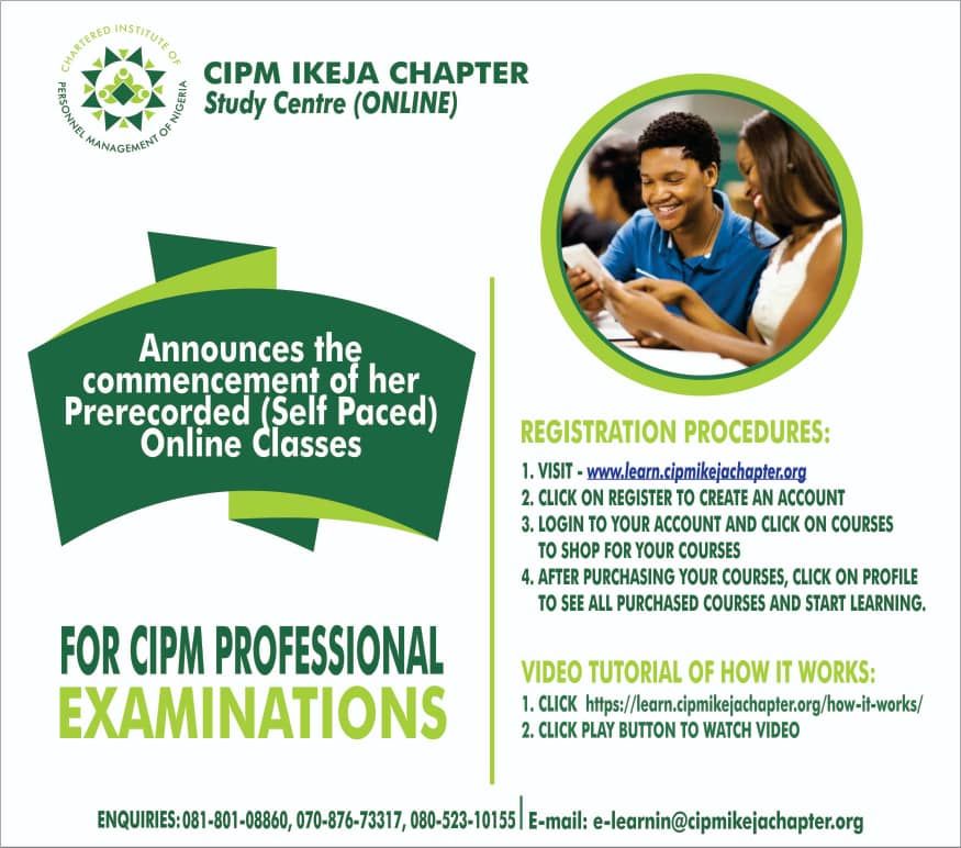 CIPM Ikeja Chapter Study Center (Online)